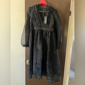 NWT Black Sheer Dress